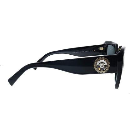 Versace VE 4384B GB1/87 Black Plastic Square Sunglasses Grey Lens