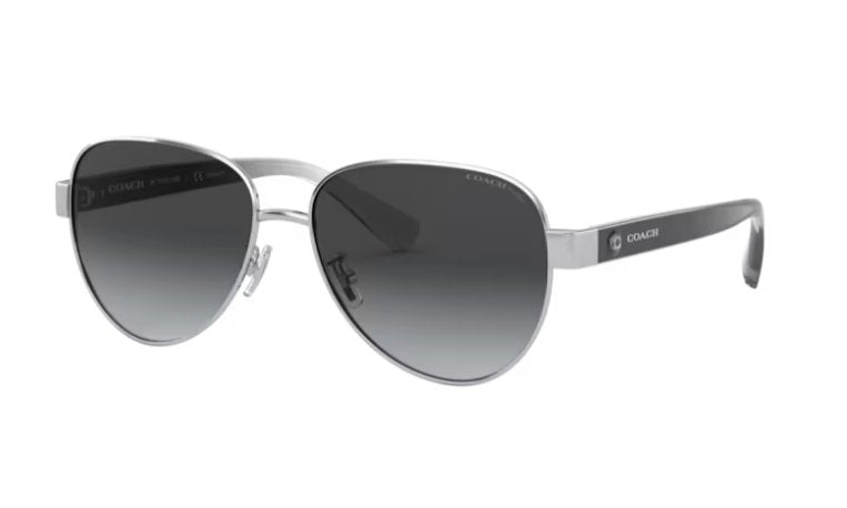 Coach Women's Polarized Sunglasses HC7111 9001T3 Silver 57mm