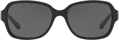 COACH 0HC8241 551087 57mm Woman Sunglasses, Black Lenses Acetate Frame,