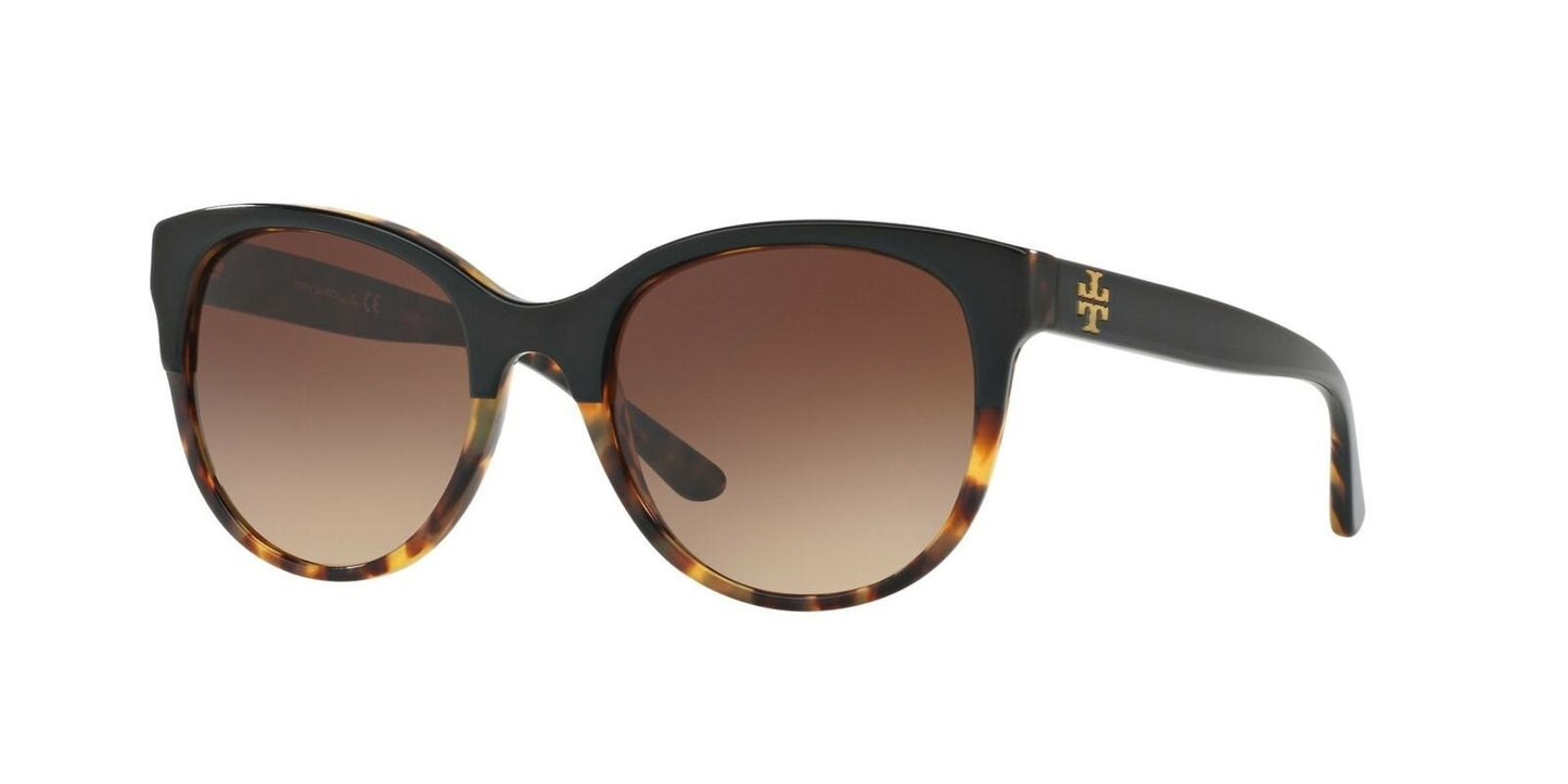 Tory Burch TY7095 Sunglasses 160113-54 - Black/Tortoise Frame, Dark Brown