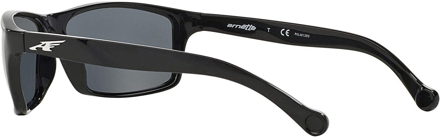 ARNETTE AN4207 41/81 61mm Boiler Black Polarized Gray Men's Sunglasses