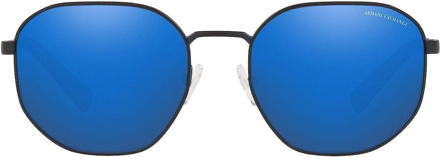 A|X ARMANI EXCHANGE Men's AX2036S 609955 56mm Matte Mirrored/Blue Sunglasses