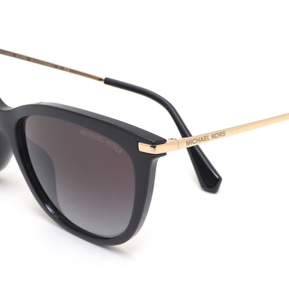 Michael Kors Women's Round Fashion Sunglasses, Black/Dark Grey Gradient,