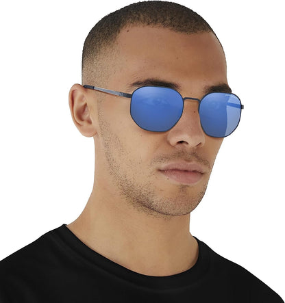 A|X ARMANI EXCHANGE Men's AX2036S 609955 56mm Matte Mirrored/Blue Sunglasses