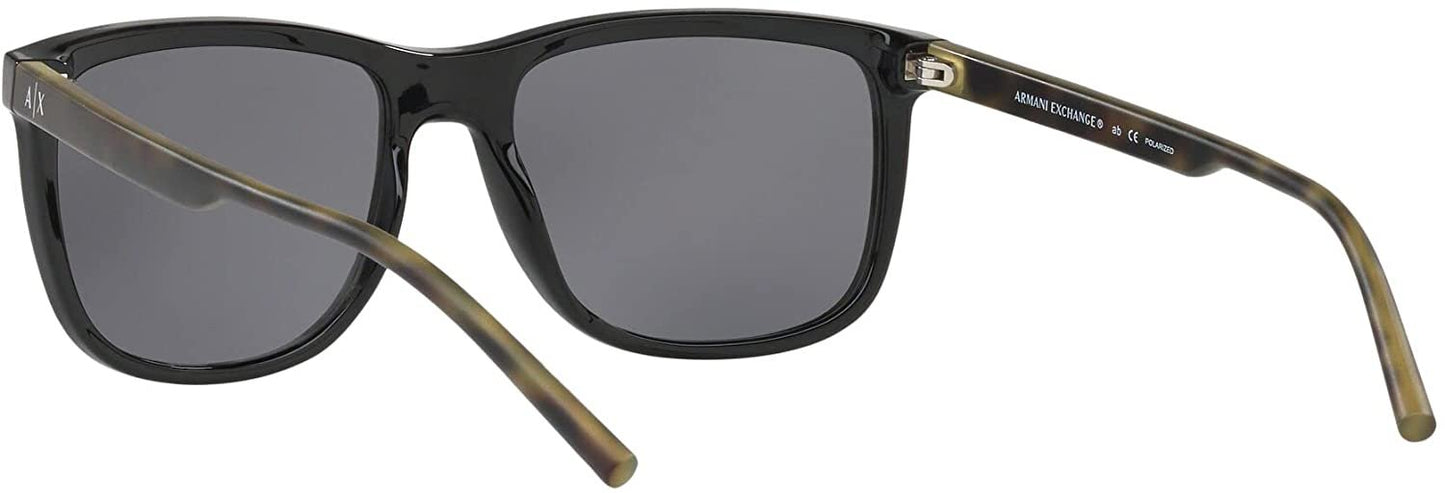 A|X ARMANI EXCHANGE Men's AX4070SF 815881 Black/Grey Polarized Sunglasses,